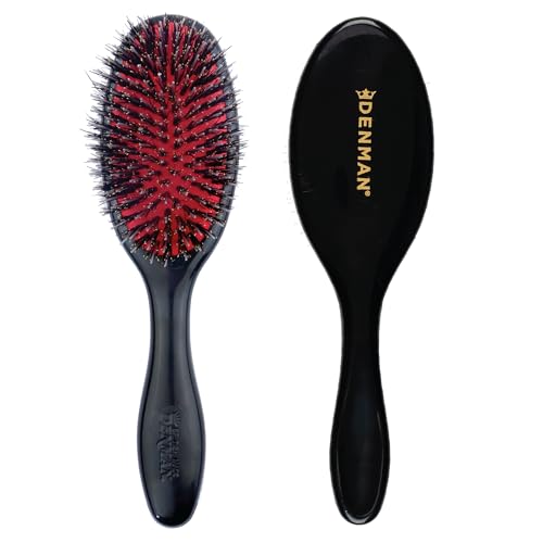 Denman Cushion Hair Brush (Small) with Soft Nylon Quill Boar Bristles - Porcupine Style for Grooming, Detangling, Straightening, Blowdrying Beauty and Personal Care Denman Default Title