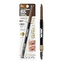 Revlon ColorStay Eyebrow Pencil with Spoolie Brush, Waterproof, Hair-Like Strokes, Stocking Stuffer for Her, 210 Soft Brown, 0.021 oz