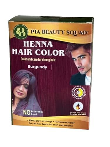 PIA Beauty Henna Hair Color Kit - Black - 30 Minute Ayurvedic Hair Dye with Serum - 100% Grey Coverage |Color mix+ Shine Serum | For Men & Women