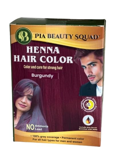 PIA Beauty Henna Hair Color Kit - Black - 30 Minute Ayurvedic Hair Dye with Serum - 100% Grey Coverage |Color mix+ Shine Serum | For Men & Women