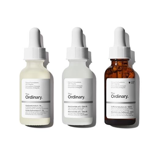The Ordinary Serum Favorites Set - Hyaluronic Acid 2% + B5, Niacinamide 10% + Zinc 1%, Caffeine Solution 5% + EGCG Eye Serum, Serums for Hydrating Beauty and Personal Care The Ordinary Default Title