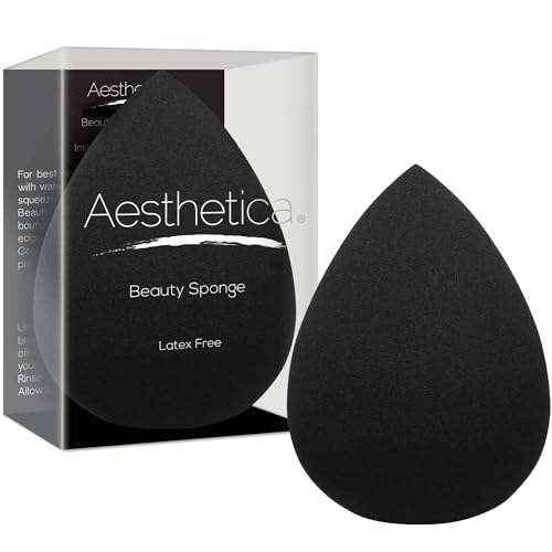 Aesthetica Cosmetics Beauty Sponge Blender - Latex Free and Vegan Makeup Sponge Blender - For Powder, Cream or Liquid Application - One Piece Make Up Beauty and Personal Care Aesthetica Default Title