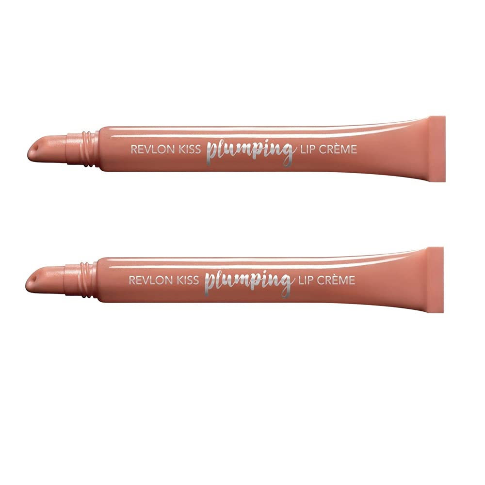 Pack of 2 Revlon Kiss Plumping Lip Creme, Nude Honey 5102