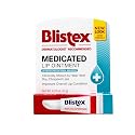 Blistex Medicated Lip Ointment, Lip Protectant, 0.21 oz, 3 boxes of 2 tubes (Total of 6 tubes)