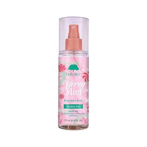 Tree Hut Merry Mint Hair & Body Mist, Spritz On for a Refreshed Feel or Layer with Your Favorite Scents, Versatile Body Spray, Limited Edition