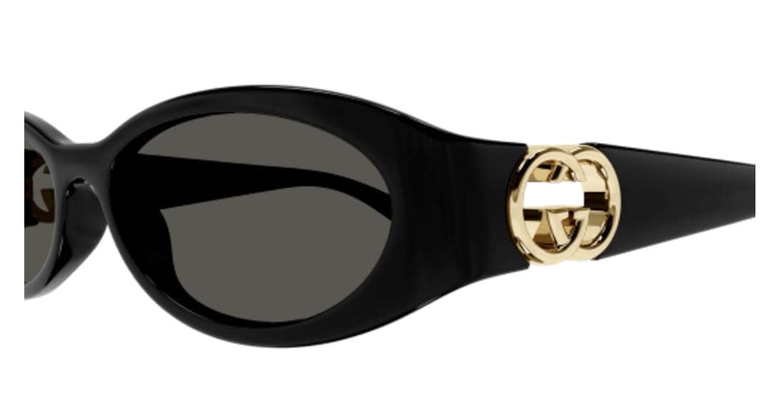 Gucci Women's Hailey Sunglasses, Black-Black-Grey, One Size