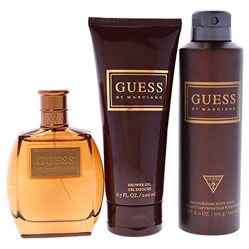 Guess by Marciano 3 Pc Gift Set 3.4oz EDT Spray, 6.7oz Shower Gel, 6.0oz Deodorizing Body Spray GIFTSET