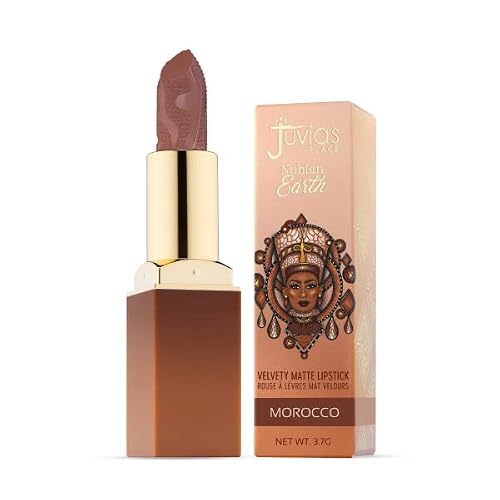 Juvia's Place Nubian Earth Matte Lipstick Morocco - Hydrating, Long-lasting, Richly Pigmented Lip Makeup, Creamy Lipstick with Matte Finish, Beauty &