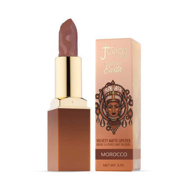 Juvia's Place Nubian Earth Matte Lipstick Morocco - Hydrating, Long-lasting, Richly Pigmented Lip Makeup, Creamy Lipstick with Matte Finish, Beauty &