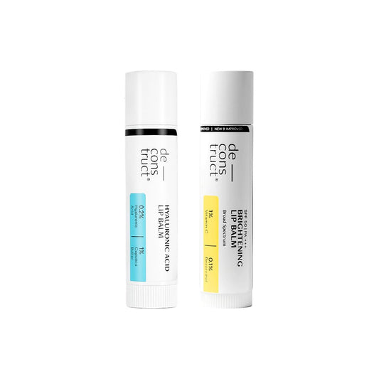 Deconstruct Bright & Hydrate Lip Duo - 1% Vitamin C & 0.1% Resorcinol And 0.2% Hyaluronic Acid & 1% Cupuacu Butter - Lip Balm For Women And Men - 4Gm Beauty and Personal Care De - cons truct