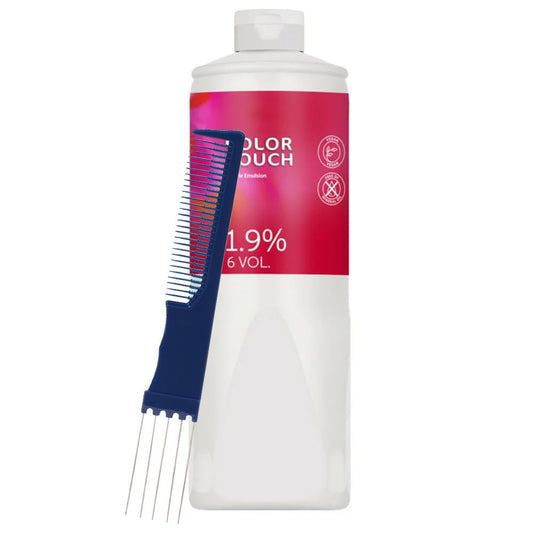 Color Touch 1.9% / 6 Volume Developer Emulsion Activator 33.8 Fl Oz with Dual Purpose Comb - Cream Developer for Color Touch Hair Color & Toners Beauty & Personal Care M Hair Designs