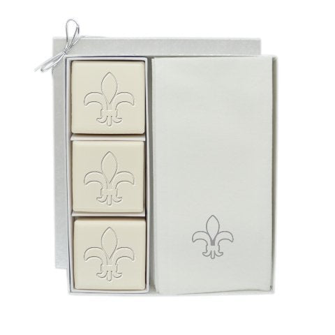 Carved Solutions Eco Luxury Courtesy Gift Set-S-Fleur-De-Lys Soap Beauty & Personal Care Carved Solutions