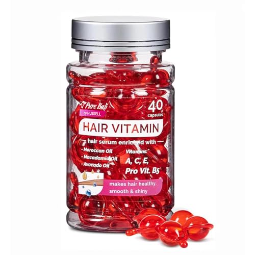 Hair Oil Capsules - Hair Vitamins A, E, & Pro B5 - Serum Enriched with Argan Oil, Macadamia, Avocado Oils & Moroccan Oil for All Hair Types Frizzy Beauty and Personal Care Bali Secret Default Title