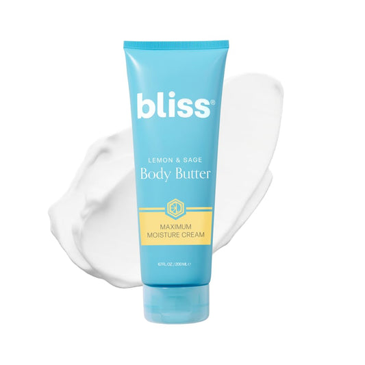 Bliss Body Butter - Lemon and Sage Body Butter - Maximum Moisture Cream - 32 Fl Oz - Body Lotion for Dry Skin - Long-Lasting Moisturizer for Women Beauty and Personal Care Bliss Default Title