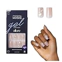 KISS Gel Fantasy Allure Press On Nails, Ready to Wear, 3D Design, Waterproof, Pink Gel Nail Glue 0.07 Oz. (2g), Manicure Stick & Mini File, 28 Count Beauty & Personal Care KISS