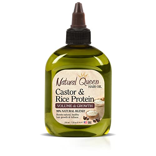 SFC Natural Queen Volume & Growth - Castor Rice Protein Hair Oil 7.1 oz - Volumizing Hair Growth Hair Oil