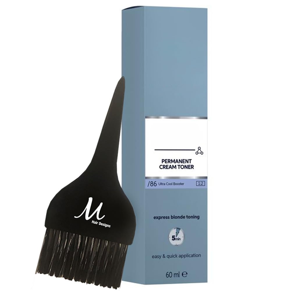 BlondorPlex Ultra Cool Booster /86 Cream Toner 2 Ounce with Tint Brush