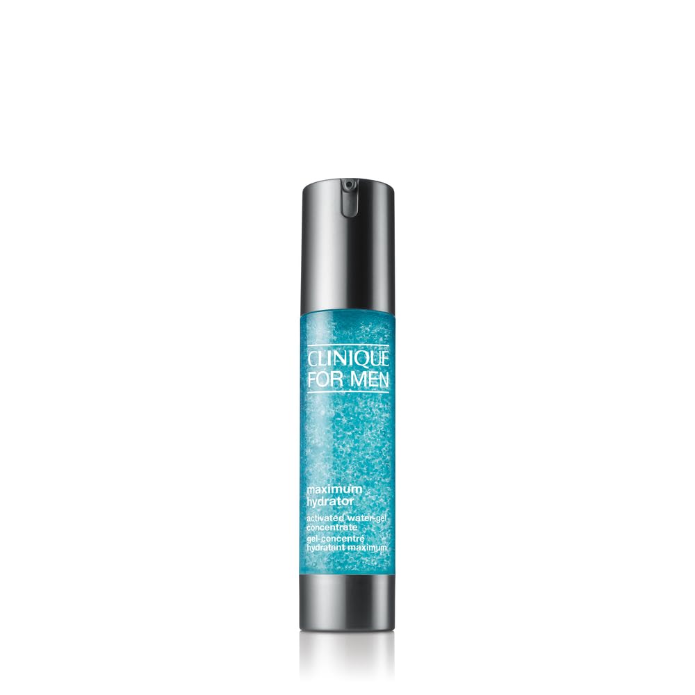 Clinique For Men Maximum Hydrator Activated Water-Gel Concentrate | Lightweight Moisturizer | 72-Hour Hydration | All Skin Types, 1.6 Fl Oz