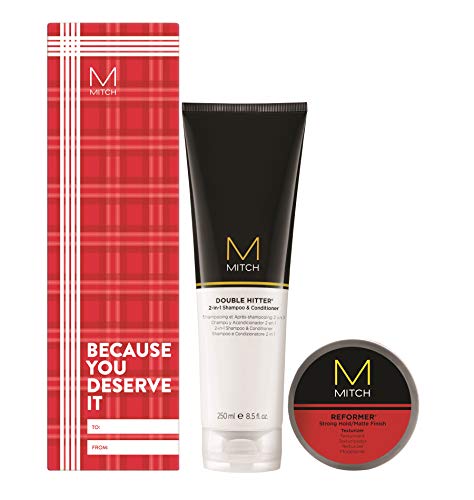 Paul Mitchell Mitch Strong Style Men's Gift Set with Double Hitter Shampoo and Reformer Paste