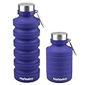 Nefeeko Collapsible Water Bottle, 27oz Reuseable BPA Free Silicone Foldable Water Bottles for Travel Gym Camping Hiking, Portable Leak Proof Sports…