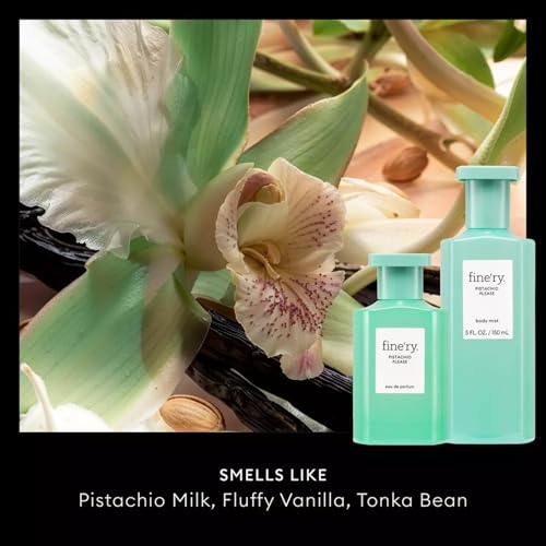 Fine'ry Pistachio Please Gourmand Vanilla Hair + Body Fragrance Mist Spray for Women - Long-Lasting, Warm, Sweet Scent - Roasted Almond, Sweet