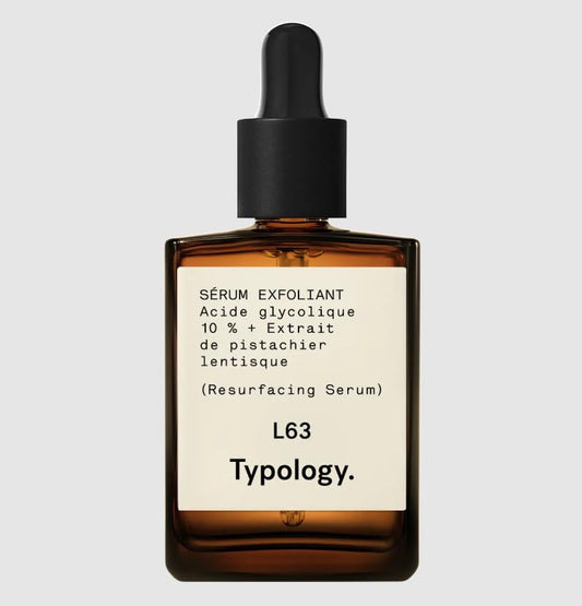 Typology L63 Exfoliating Serum with 10% Glycolic Acid 1 FL. Oz & Complimentary Sheet Masque