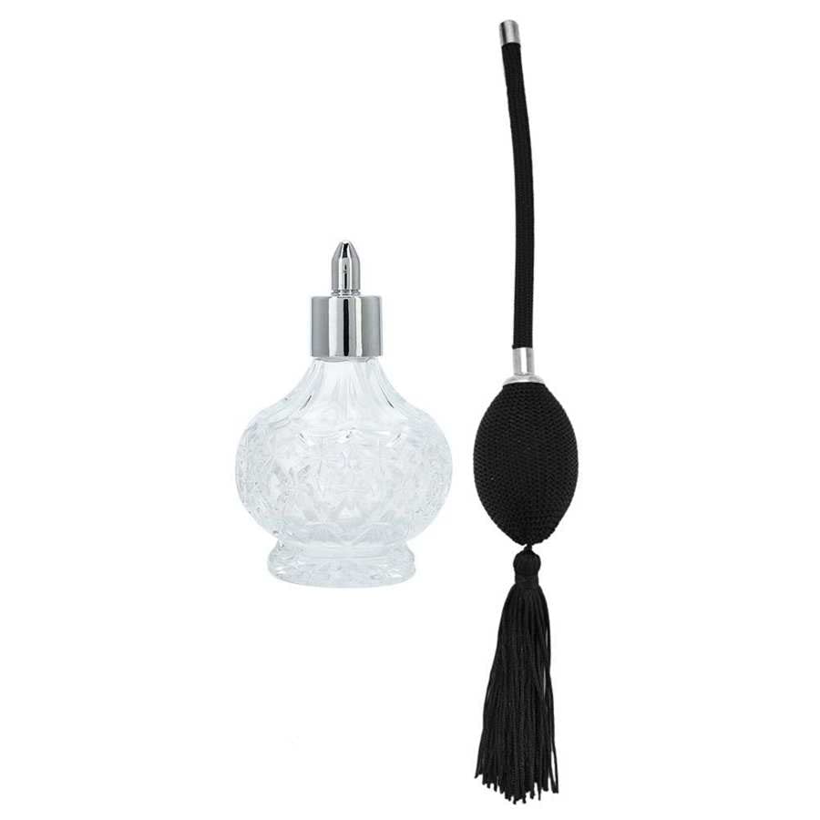 Topxome 80ml Clear Crystal Vintage Perfume Bottle Long Spray Tassels Parfume Atomizer Pump Refillable Glass Bottles