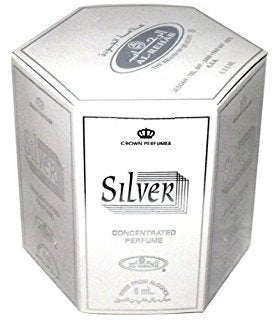 Silver - 6ml (.2oz) Roll-on Perfume Oil by Al-Rehab (Crown Perfumes) (Box of 6)
