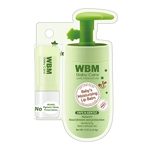 WBM Care Baby Lip Balm | Clean, Natural, and Non-Toxic Formula | Fragrance-Free Lip Care for Babies, Gentle Hydration and Protection for Delicate Lips