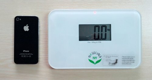 NewlineNY Auto Step On Super Mini Travel Bathroom Scale, 5.25" x 8.5" SBB0638SM: White