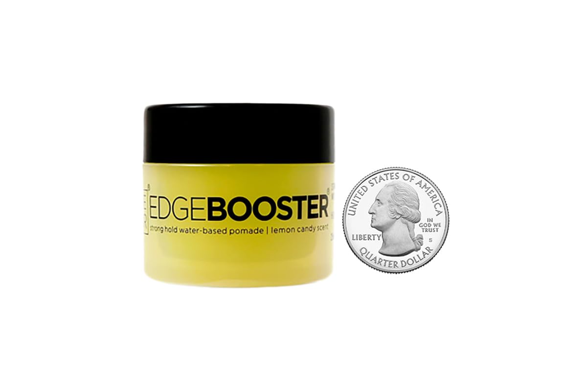 Style Factor EDGEBOOSTER Strong Hold Water-Based Pomade 0.85 Oz Mini Travel Size (0.85 Fl Oz (Pack of 1), Lemon Candy)