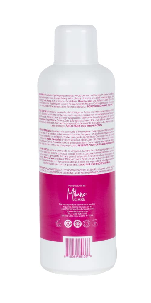 Milano Care Hydrogen Peroxide Developer - Professional Salon Bleaching Cream for Hair Coloring and Consistent Color, Volume 30 Creme, 5.03 fl oz/150