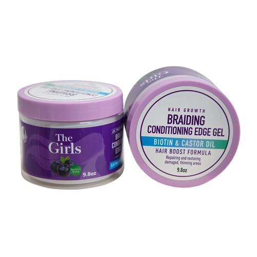 Dr Girls Super Grow Loc & Twists Braiding Conditioning Gel/9.8oz/ Extra Mega Hold (Blueberry)