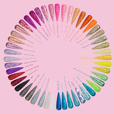 Kiara Sky Nail Art 3D Glitter 1 oz | Sprinkle On Collection | Mix with Acrylic, Gel Polish or dip Powder | One in Cha-Million (Vivid Green & Gold