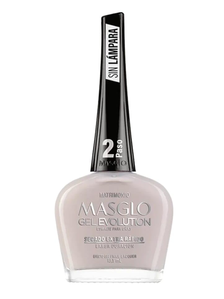 MASGLO GEL EVOLUTION Nail Polish Gel Effect, No UV/Led Lamp Required, Duration up to 12 day, 3 PCs Colors - Effecto Gel sin lampara UV/Led, duracion Beauty & Personal Care MASGLO
