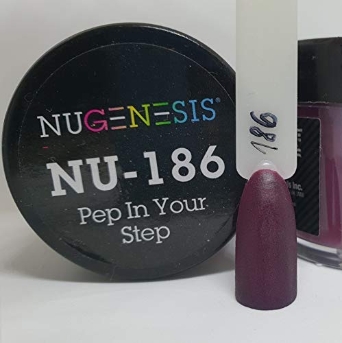 NuGenesis Nail Dipping Powder Color 1.5oz/43g Jar - (NU186 PEP IN YOUR STEP) Beauty & Personal Care Nugenesis