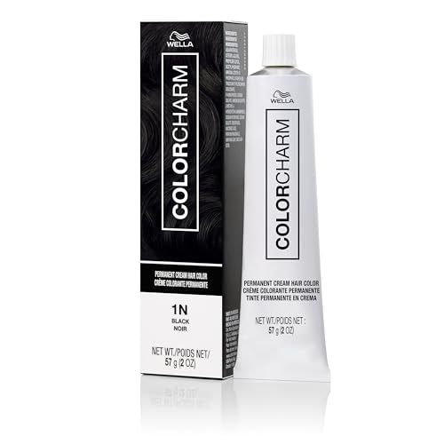 COLORCHARM Permanent Cream Hair Color, 1N Black, 2 oz. Beauty and Personal Care COLORCHARM Default Title