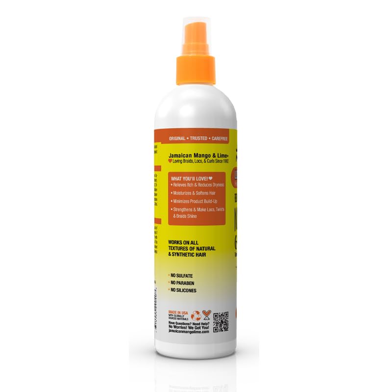 Jamaican Mango & Lime No More Itch Spray - Soothing Scalp Regular Relief for Locs, Braids, Twists & Protective Styles - 8 oz (Pack of 2)