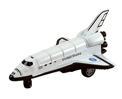 KiNFUN NASA Space Shuttle, 5 inch, Die Cast Metal Pullback Action Toy Model