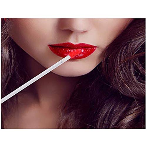 WOIWO 50 Pcs Disposable Tipped Lip Gloss Wands Applicator, Lip Brushes Make Up Beauty Tool,Clear