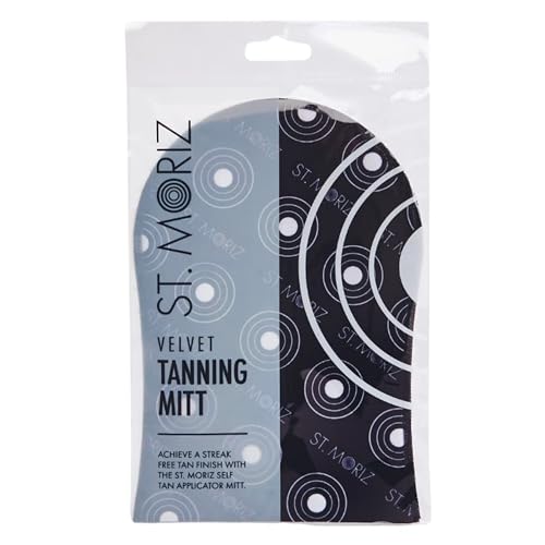St Moriz Velvet Self Tanning Mitt - Reusable Self Tanner Applicator Glove For Even Self Tan Coverage & Streak Free Finish - Use with Any Self Tanner