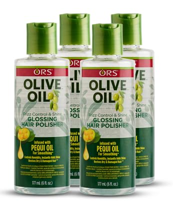 ORS Olive Oil Anti-Frizz Glossing Hair Polisher 6.0 Ounce (Pack of 4)