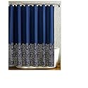 spring Home Navy Blue Fabric Shower Curtain