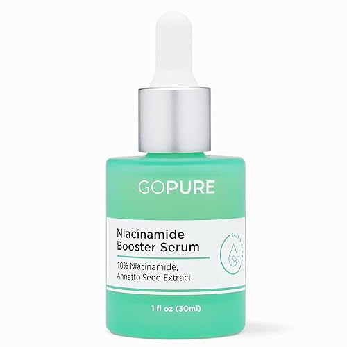 goPure 10% Niacinamide Serum Booster - Redness Reducing Skin Care, Reduces the Look of Skin Discoloration and Large Pores in Soothing Formula