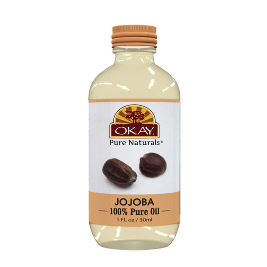 OKAY | Jojoba Oil | For Hair and Skin | Deep Conditioning Treatment | 100 % Pure Oil | Free of Paraben, Silicone | 1 oz