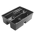 Winco Janitorial Caddy, 15-1/4"W x 10-3/4"D x 6-3/4"H, 3 Compartments, Black