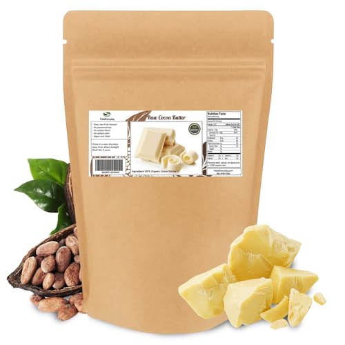 2 Lb Cocoa Butter: Pure, Raw, Unprocessed. Incredible Quality and Scent. Use for Lotion, Cream, Lip Balm, Oil, Stick, or Body Butter. NON-GMO By