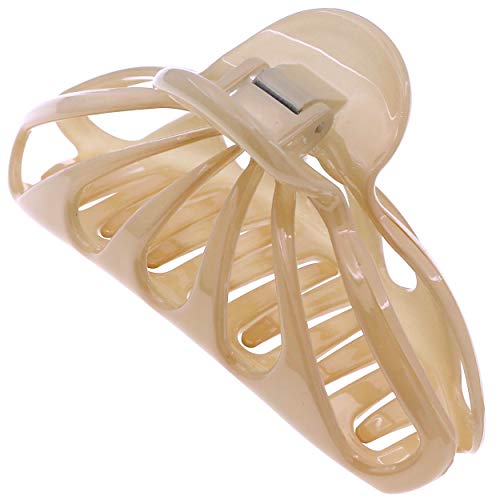 Camila Paris CP3054 French Hair Clip for Women with Thick, Long and Curly Wavy hair, Beige, No Slip Girls Fashion Styling Hair Accessory, Strong Hold
