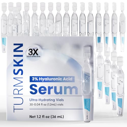 TURMSKIN® Hyaluronic Acid Serum Ampoules [ULTRA HYDRATING VIALS] - 3% Hyaluron Booster for Glass Skin & Anti Aging - 24 Hours Hydration - Soft PE Beauty and Personal Care Turmskin Default Title