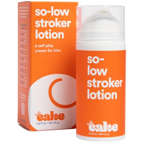 Hello Cake So-Low Stroker Lotion - Below the Belt Solo Cream for Men, Natural Moisturizing Ingredients Coconut Oil, Avocado Oil, Aloe Vera, 3.3 fl oz Beauty and Personal Care cake Default Title